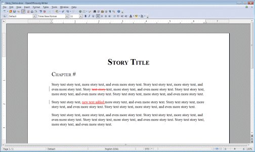 screen shot of OpenOffice.org 3.2.1