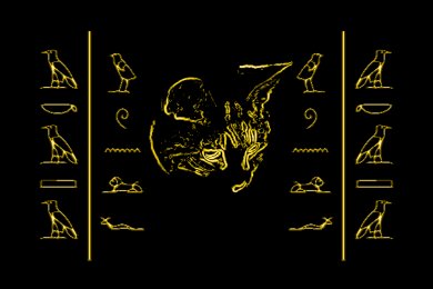 Akasha's Memorial Picture in Basalt and Gold